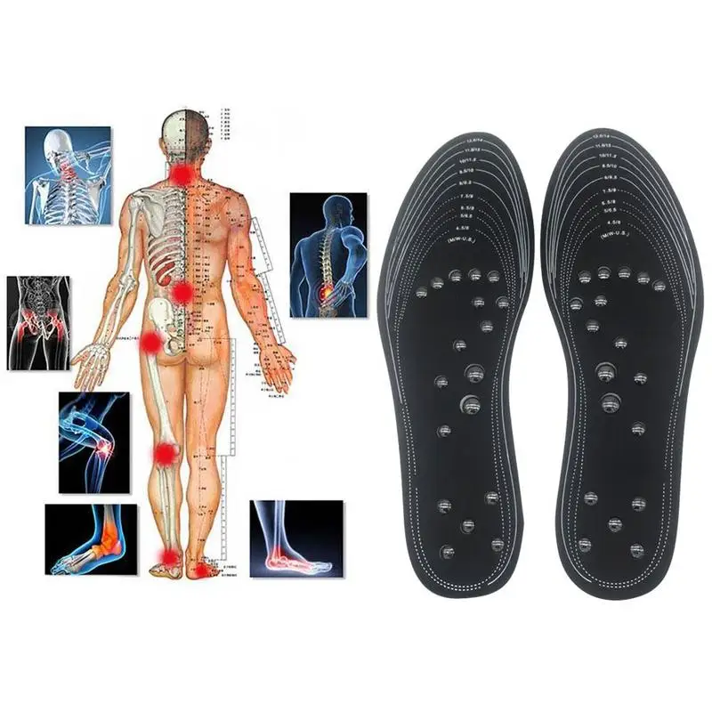 

1 Pair Magnetic Massage Insole Acupressure Foot Insole Therapy Reflexology Pain Relief Pads Hot Sale
