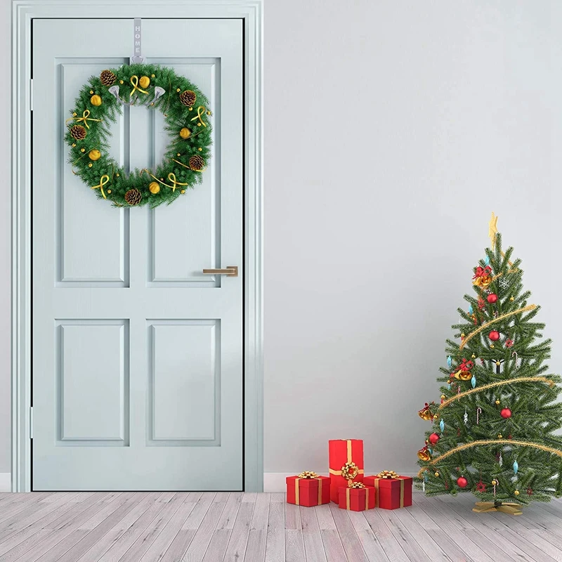 

Over the Door Double Hanger Hooks -2 Pack Metal Twin Hooks Organizer for Hanging Clothes, Coats, Hats, Robes