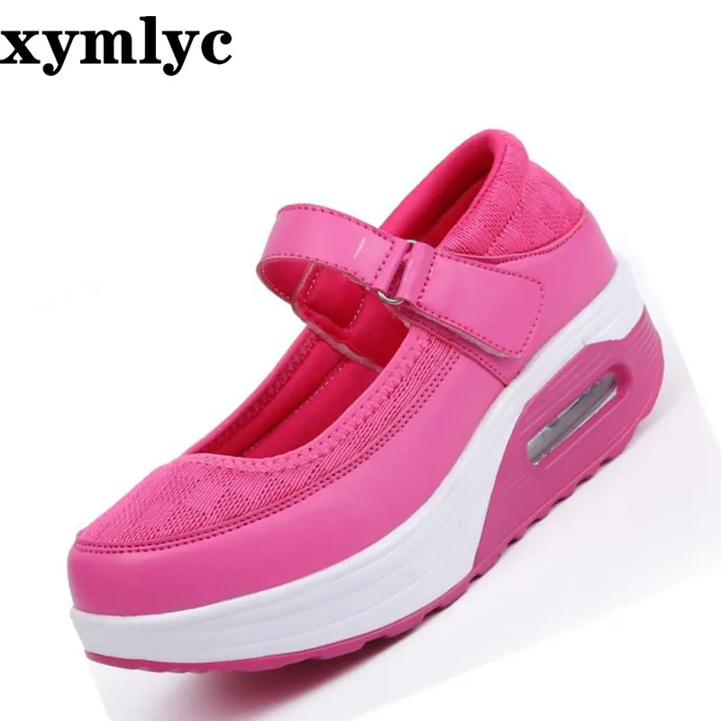 Женские сетчатые кроссовки с круглым носком белые дышащие повседневные