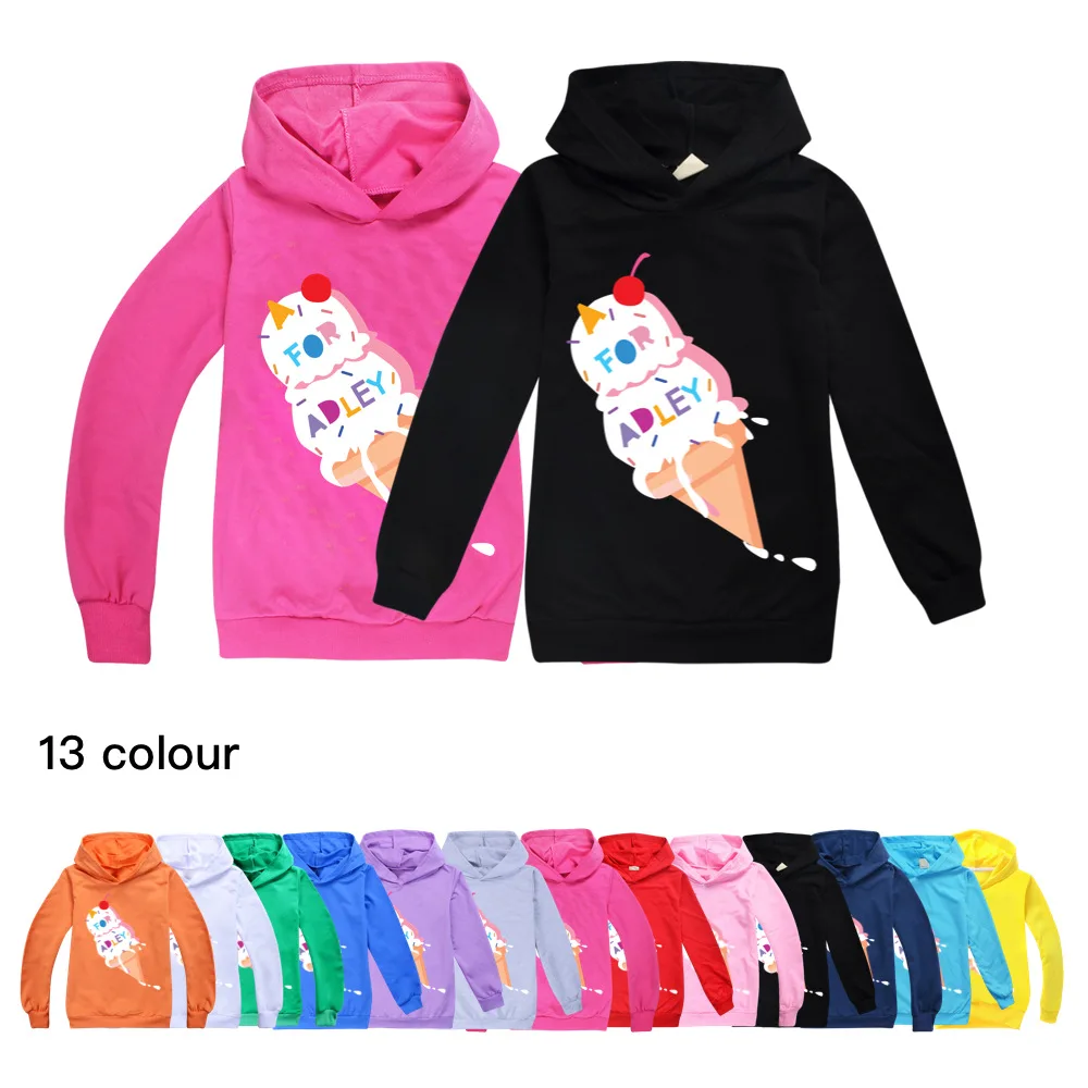 

A for Adley Children Cartoon Clothes Pullover Hoodie Boy Sweatshirt Cotton New Top Girls T-shirt Children's Wear Girl Baby Wear