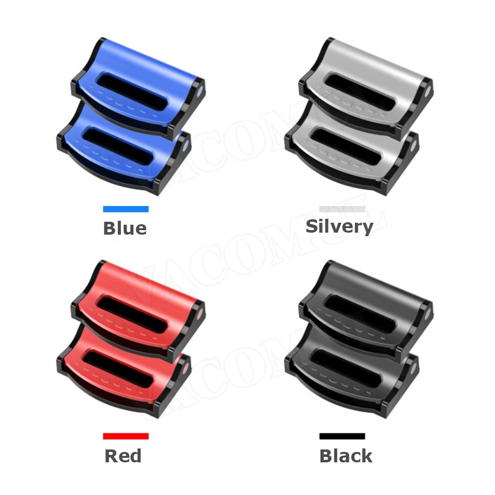 

2PCS Universal Car Seat Belts Clips Fitted Safety Adjustable Stopper Buckle Plastic Clip Interior 4 Colorful Accessories
