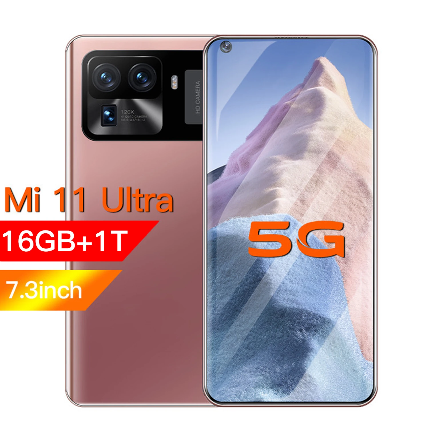 Tel&eacute;fono Inteligente M11 Ultra, m&oacute;vil desbloqueado con pantalla HD de 7,3 pulgadas, 16GB + 1T, 48MP + 64MP, Android, 4G, 5G, versi&oacute;n Global-0