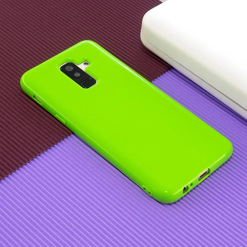 Блестящий цветной силиконовый гелевый Чехол для samsung J6 Plus Prime J610 2018 чехол Мягкий