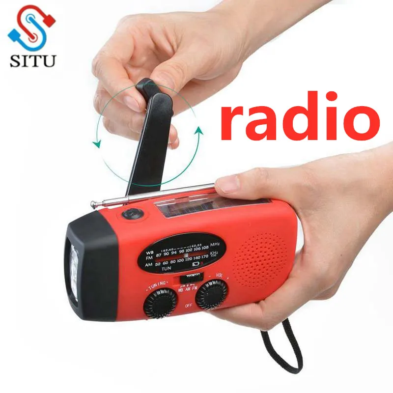 

2000MAH UPDATED Multifunctional Hand radio Solar Crank Dynamo Powered AM/FM/NOAA Weather speaker Use Emergency LED Flashlight