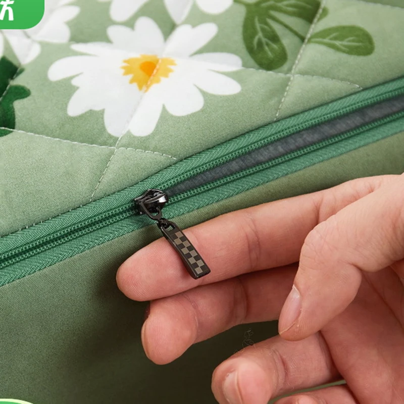 

New Six Sides All Inclusive Soft Quilted Sanding Fabric Mattress Cover Fashion Printing Zippered Bed Mattress Protector Cover