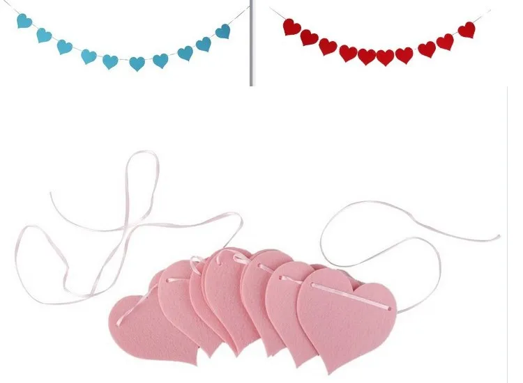 

5 шт 3 М Европа хит продаж нетканые любовные струны Свадебные плакаты Гирлянда Свадебные украшения и флаги для украшения 5