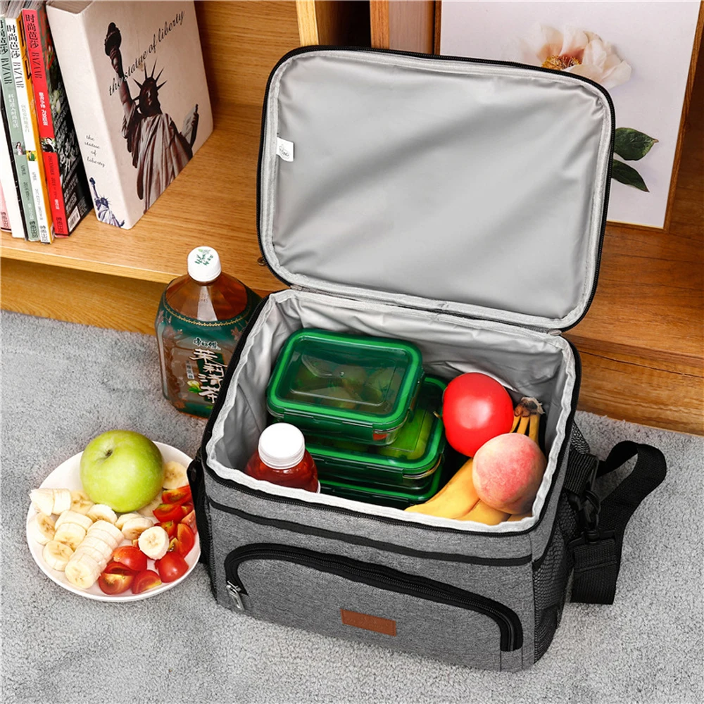 Изолированный термоохлаждающий Ланч-бокс сумка для работы и пикника льда в
