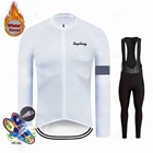 Новинка, зимняя одежда для велоспорта рафаэна Ralvpha, костюмы с длинным рукавом, теплый флисовый комплект, Мужская велосипедная одежда, одежда для велоспорта