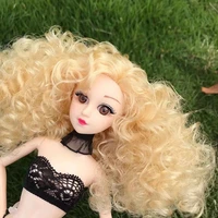 30cm 16 bjd doll ball jointed with underwear fashion soft wig plastic head female body 3d eyes toys for grils gift kids dolls