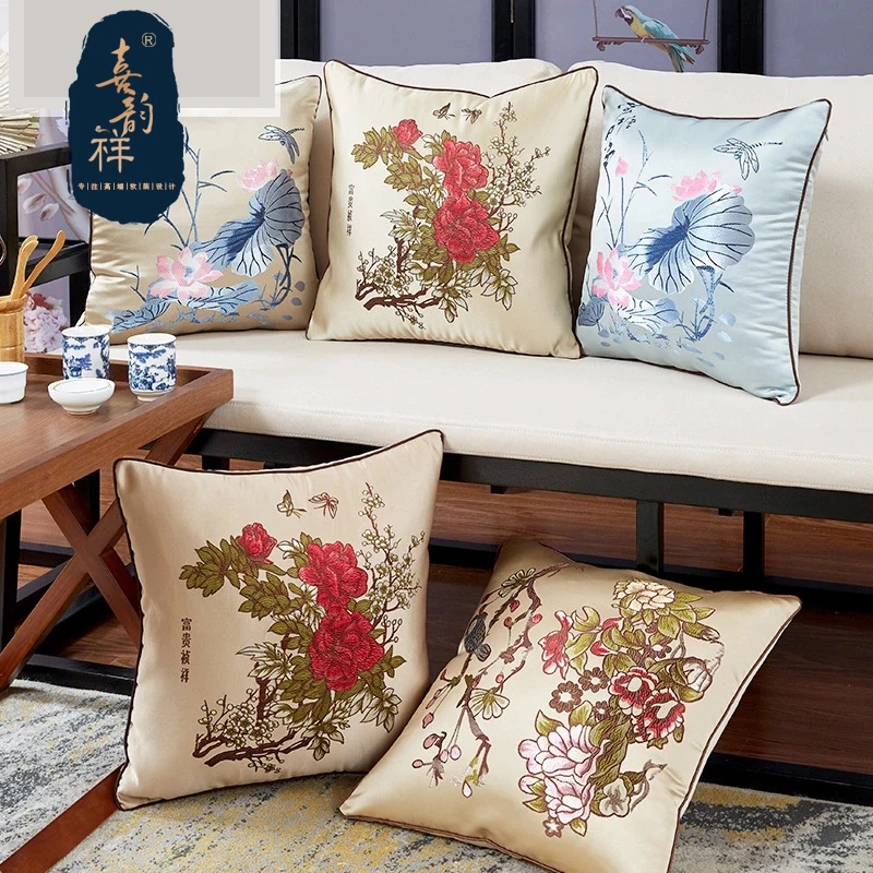 Декоративная подушка в китайском стиле наволочка для подушки гостиной