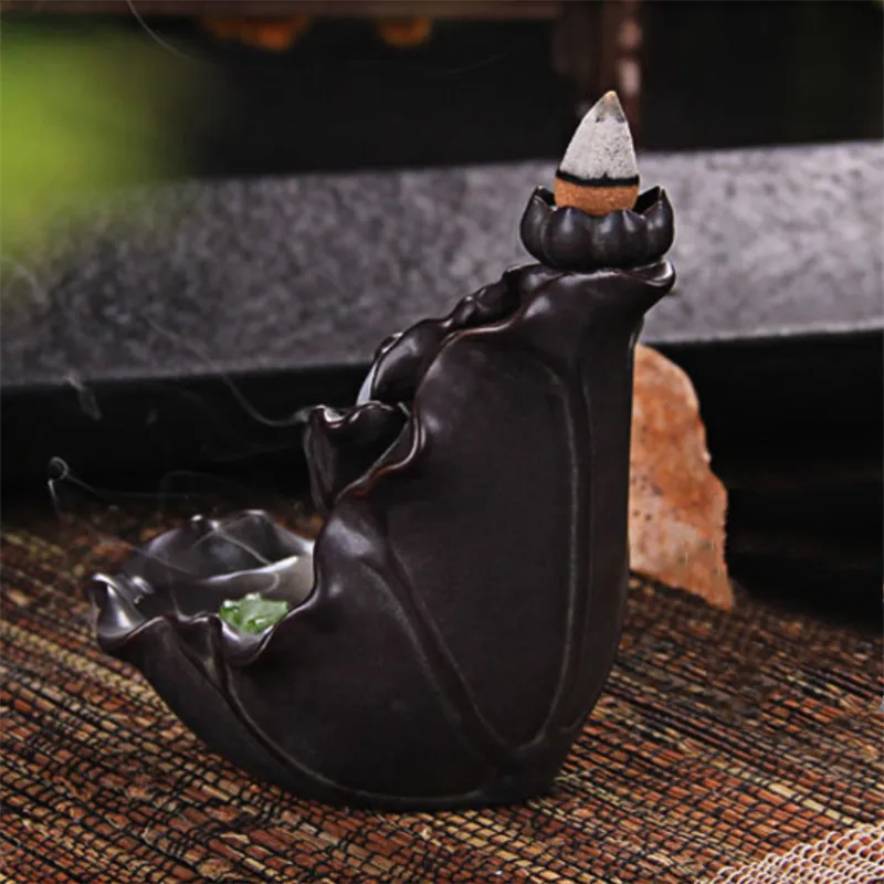 Лотос пруд с рыбой обратного потока благовония горелка домашний декор