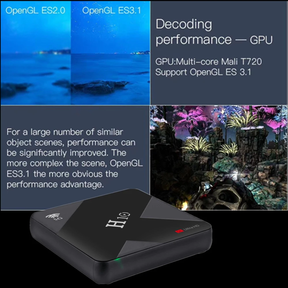 Приставка Смарт ТВ H10 Android 9 0 4 + 32/64 ГБ 6K HDR|ТВ-приставки и медиаплееры| |