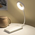 Светодиодная портативная лампа-кольцо с зарядкой от USB, для спальни, кабинета, чтения, чтения, ночного освещения, для защиты глаз, для стола, ноутбука, инструменты для освещения