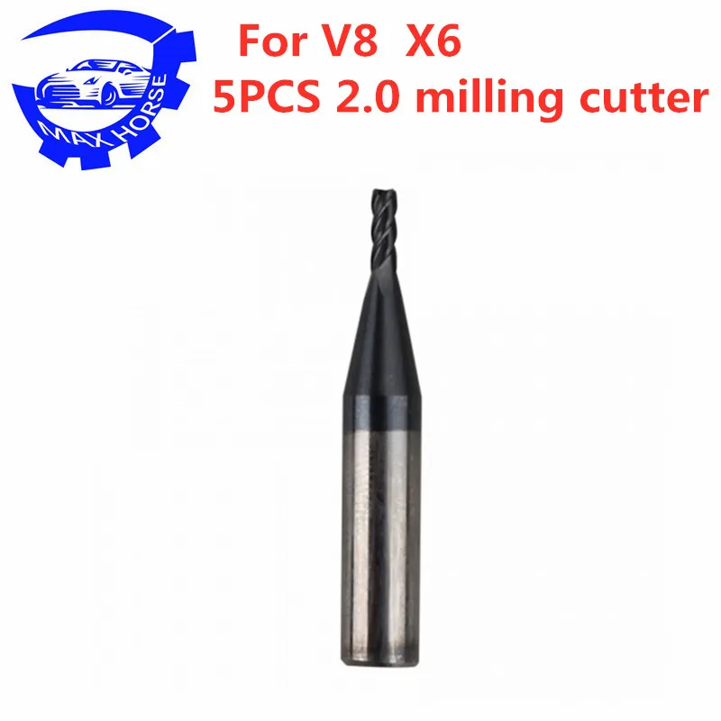 Концевая фреза 5 шт./лот 2 0 мм с 4 канавками в карбиде и 1 точкой слежения для