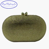 new egg oval gold womens handbag party clutches and evening bags with crystal rhinestone for party wedding prom dress