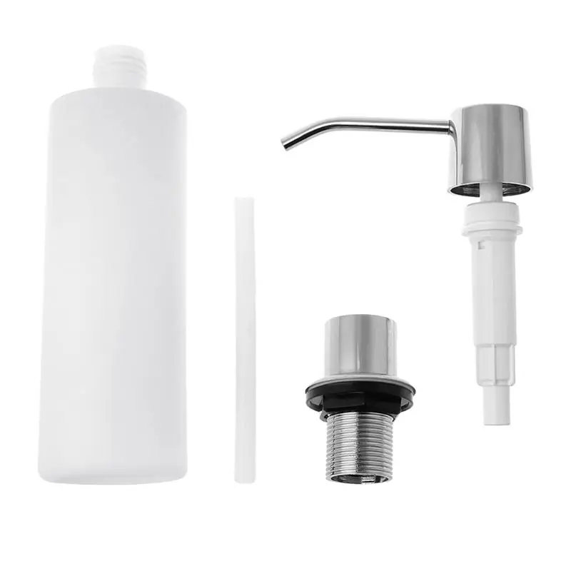 

300ml Soap Dispenser Built-In Installation Lotion Pump Liquid Detergent Organizer Plastic Sanitizer Container
