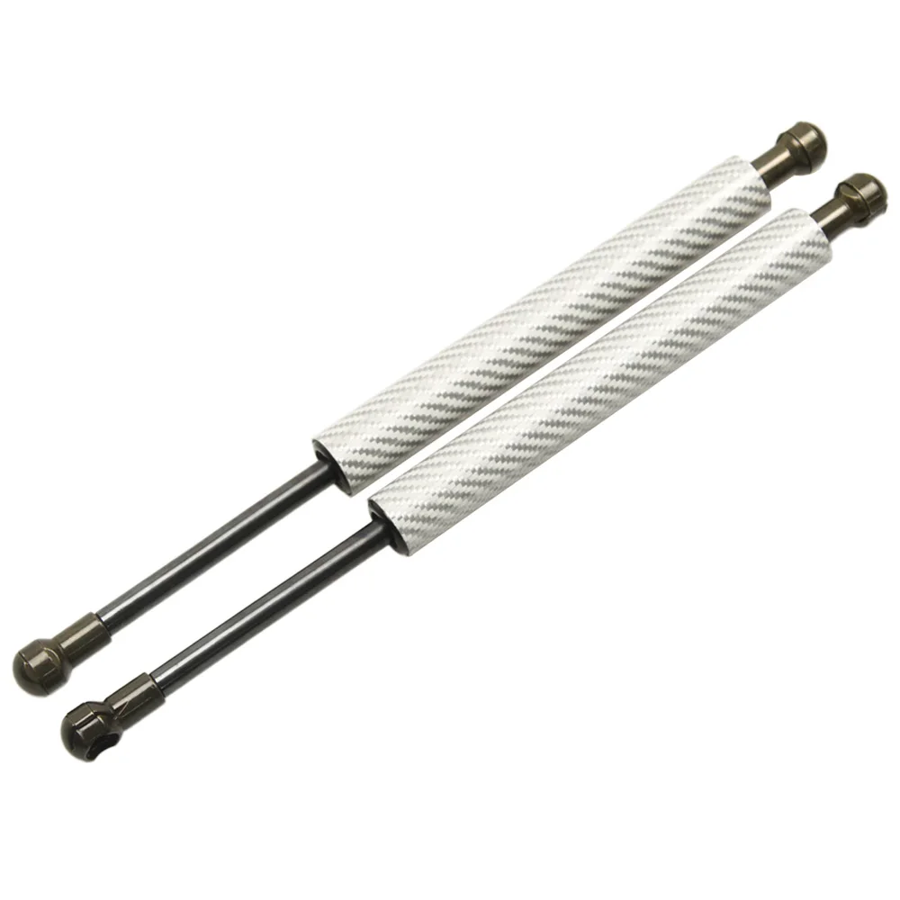 silver carbon fiber Для 2000-2010 Lexus SC430 w/Spolier конвертируемый багажник загрузки углеродное волокно газовые Пружинные стойки демпфер подъем поддержка 14,76 дюймов - Цвет: silver carbon fiber