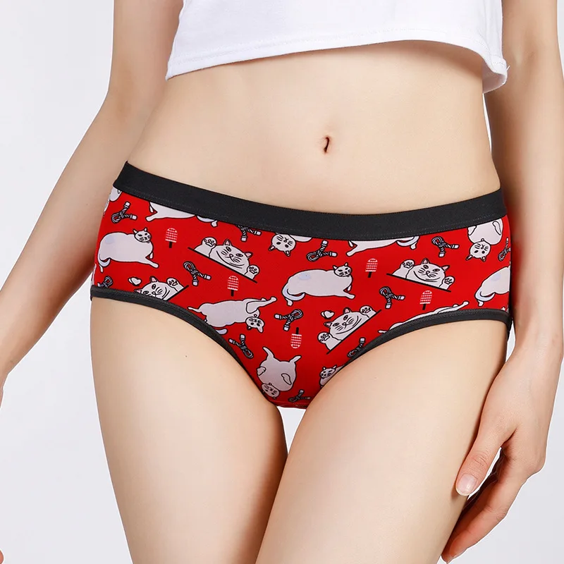 Трусы женские хлопковые бесшовные мягкие дышащие брифы со средней талией с