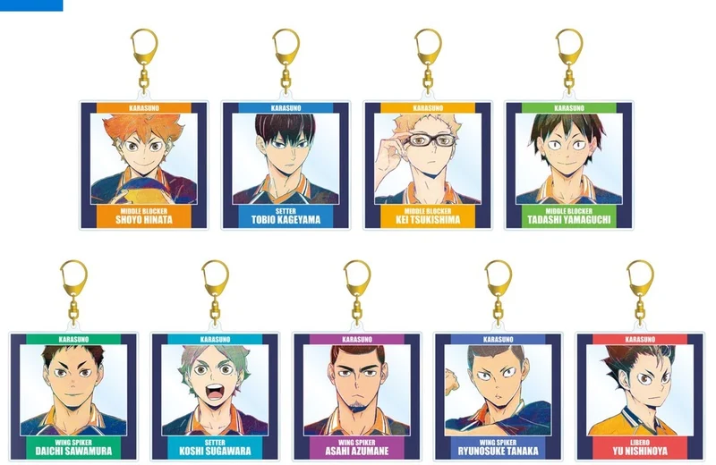 

Аниме Haikyuu! Hinata Shoyo Tobio Kageyama Sugawara Koushi сумки Подвеска Брелок Украшение Косплей квадратная серия подарок
