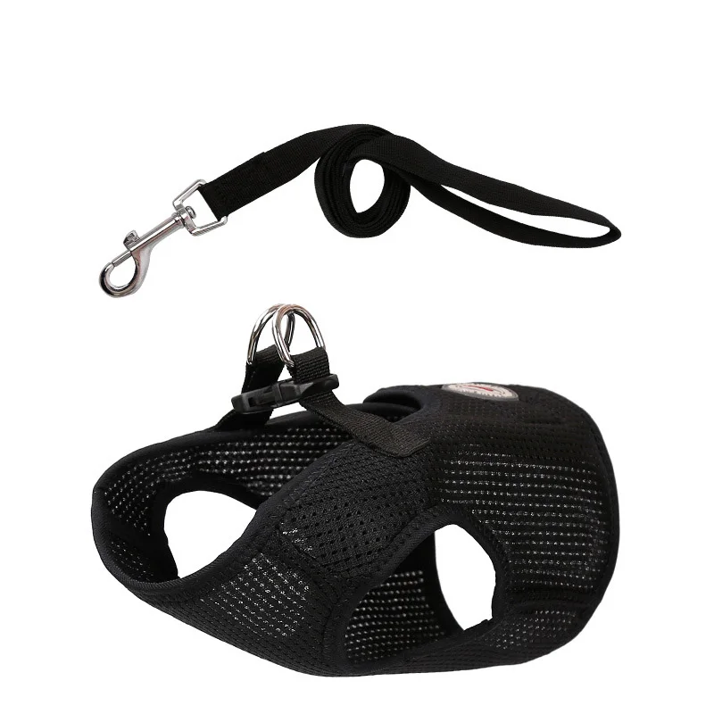 

Breathable Dog Walking Jacket Vest Mesh Fabric Adjustable Harness Lead Leash Pet Collar for Small Medium Dog