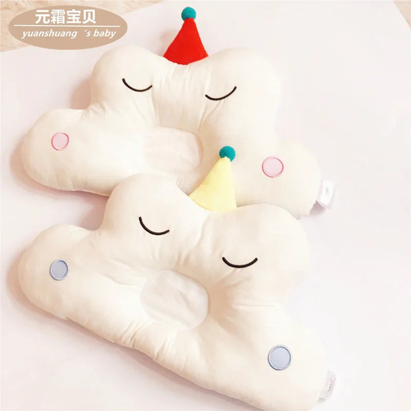 Cotton Cloud Форма Детские спальные головы позиционер Подушка с вышивкой для