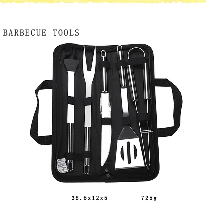 

Outdoor Barbecue High Temperature Easy To Clean Portable 20 Piece Tool Set Stainless Steel Barbecue Fork Shovel Clip Brush