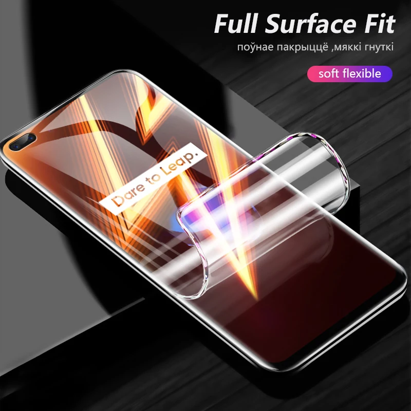 Гидрогелевая пленка с полным покрытием для OPPO Realme 7 Pro защита экрана 6 5 C3 X7 X50 XT X2 C11