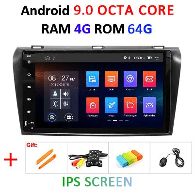 4G 64G IPS 4G 64G ips DSP 2 Din Android 9,0 Автомобильный мультимедийный dvd-плеер gps для Mazda 3 Mazda 3 2004 2005 2006 2007 2008 2009 Радио стерео - Цвет: 4G 64G IPS