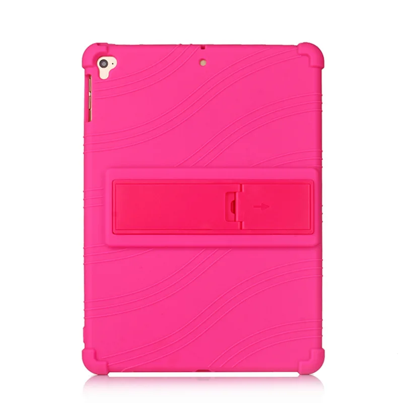 Rose Red Для IPad 9,7 Чехол для IPad Air 2 Air 1 Чехол IPad 5 6 5th 6th поколения принципиально мягкий силиконовый+ PC подставка для Coque - Цвет: Rose Red