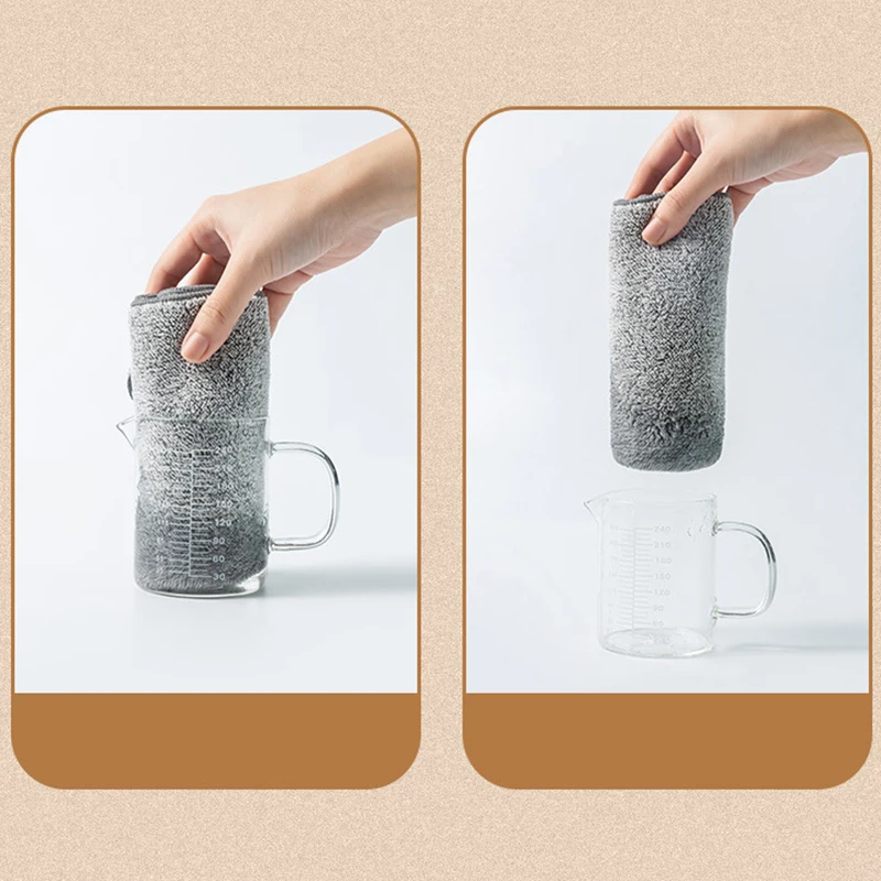 

Cleaning Cloths For Kitchen Wiping Rags Microfiber Thickened Bamboo Charcoal Super Absorbent Dishcloth 29*29 cm Cloths TXTB1