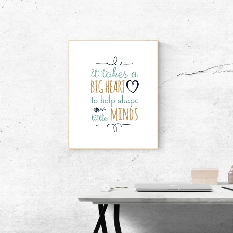 Картина на холсте с мотивирующей мотивацией подарок учителю цитатами