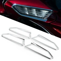 2x motorcycle chrome front light trim accents decoration parts for honda goldwing gl1800 2018 2019 2020 2021 gold wing