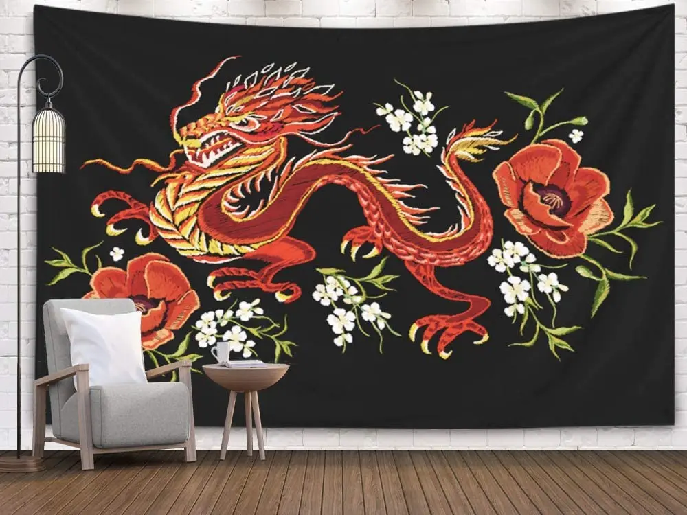 Домашний декор гобелен вышивка красочный цветочный узор Китайский Японский