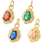 Большие циркониевые Подвески для изготовления ювелирных изделий, подвески в стиле бохо, золотые подвески, аксессуары для самодельных сережек, ожерелий