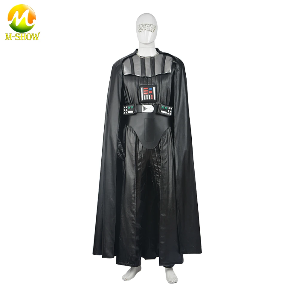Superhero Cosplay Costume Darth Vader Cosplay Outfit Luxious Men Outfit Jumpsuit Cape Gloves Halloween Fancy Suit Any Size