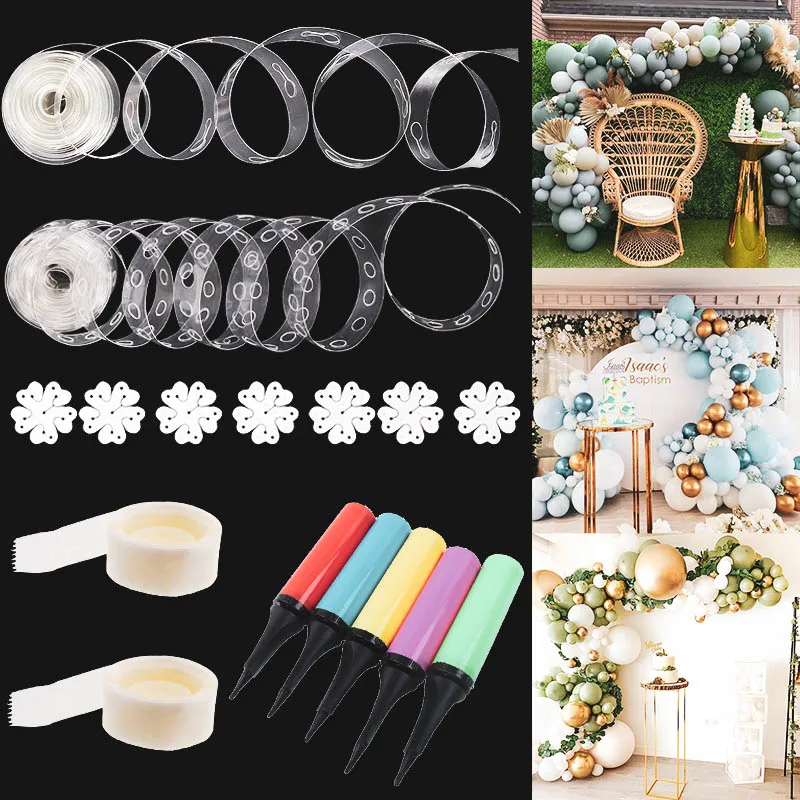 

Balloons Accessories Balloon Chain Tape Blue Dot Clips Birthday Party Wedding Backdrop Decor Balloon Arch Baby Shower Decoration