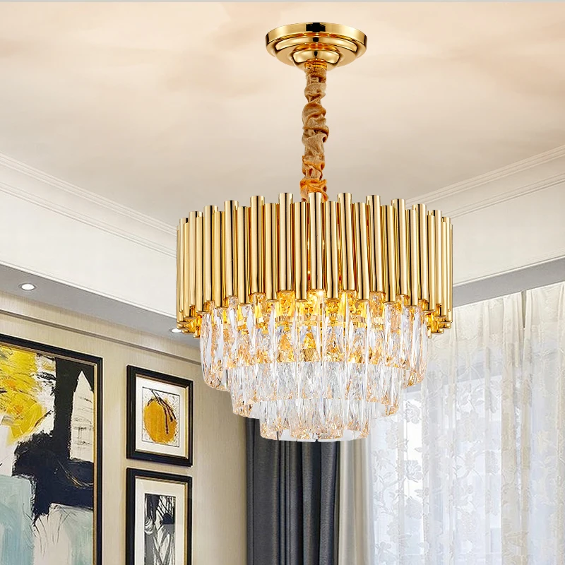 Люстра с круглыми кристаллами светодиодный светильник для гостиной 2019|Люстры| |