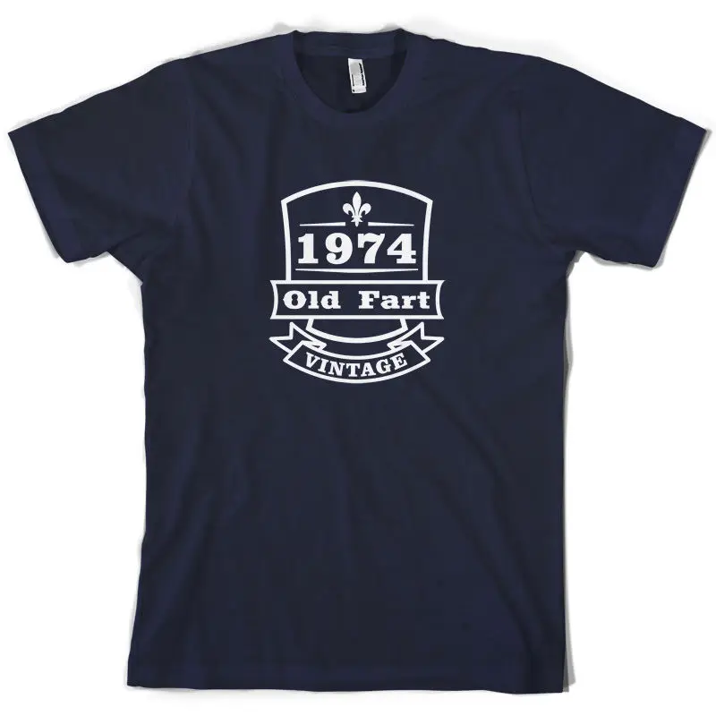 1974 Old Fart Vintage - Mens T-Shirt 10 Colours 40th Birthday Present Gift Short Sleeves O-Neck T Shirt Tops Tshirt Homme |
