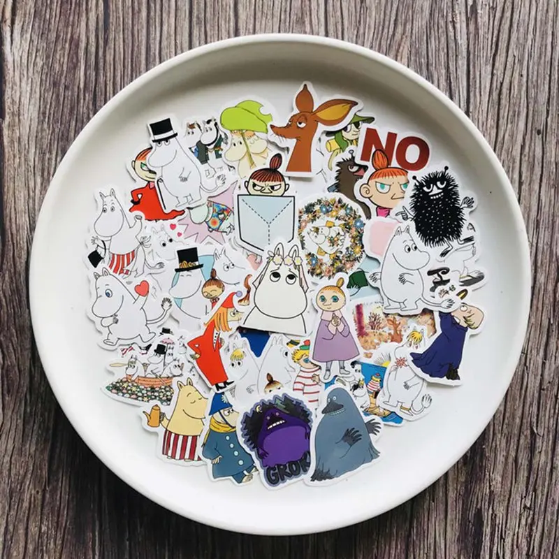 40 шт./компл. с мультяшным бегемотом комплект в виде милого героя аниме детского