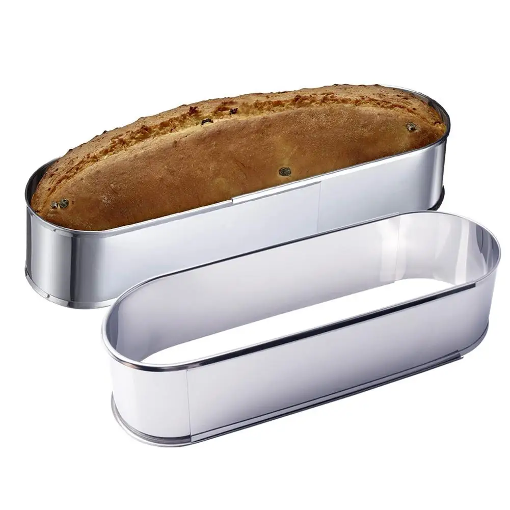 

Metal Non-stick Oval Mousse Tarts Ring Dessert DIY Extendable Cake Mold Bakeware