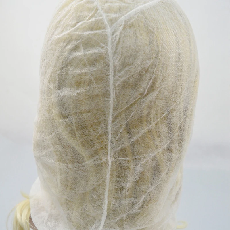 

100Pcs Dust Disposable Shower Pleated Anti Non Woven Caps Hat Hair Set Salon Spa Hat Disposable Caps