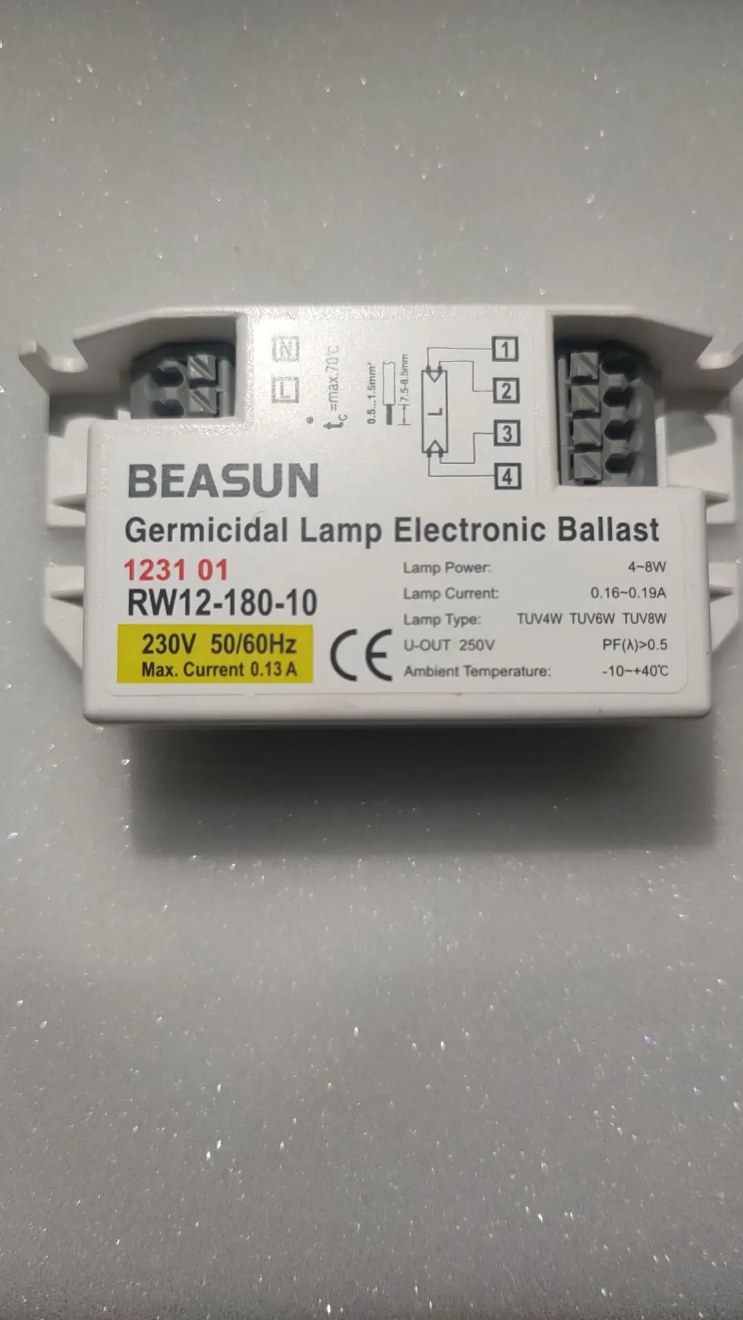 BEASUN RW12 180 10 (220V) 4 Вт 6 8 УФ лампа Электронный балласт|Балласты| |