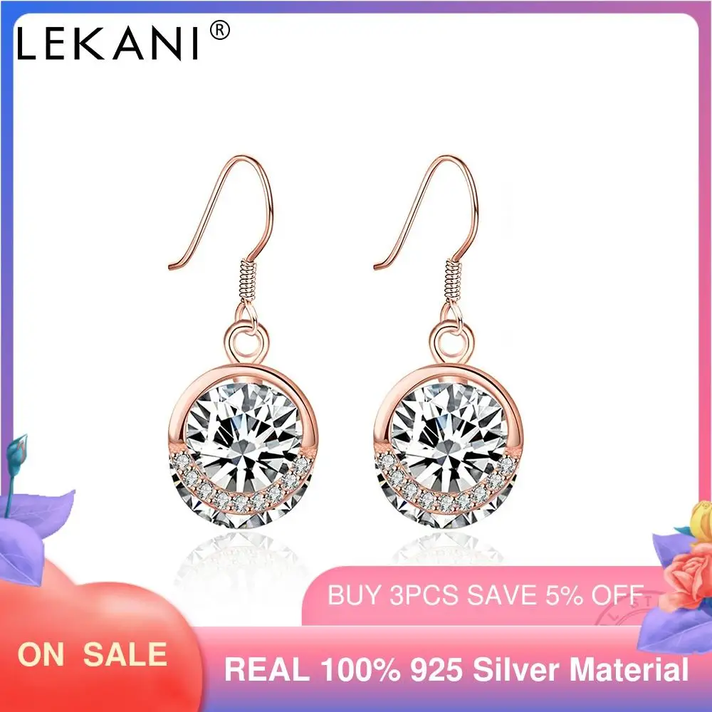 

Серьги-подвески женские из серебра 925 пробы с фианитами, 5 А