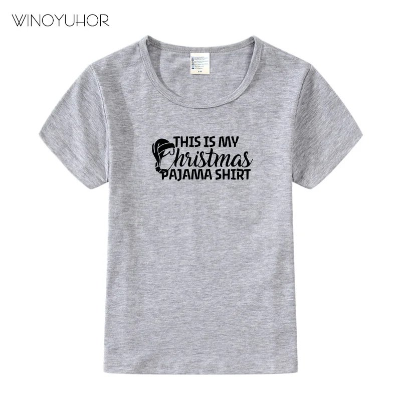 

This Is My Christmas Pajama Shirt Print T-shirt Kids Boy Summer Casual Short Sleeve T Shirt Cotton Funny Gift Tshirt Baby Girls
