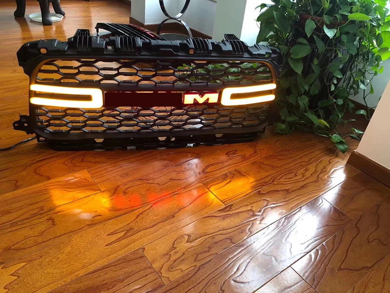 Автомобильная Передняя светодиодная решетка для Dodge Ram 2019 1500 2500 сетчатая в стиле