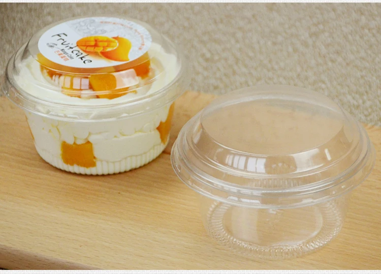 100 Набор 250 мл Коробка для фруктового торта коробка заварного крема круглое