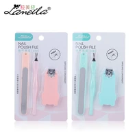 manicure tool suit 3 pieces nail scissors file trimmer set nail beauty product f0105
