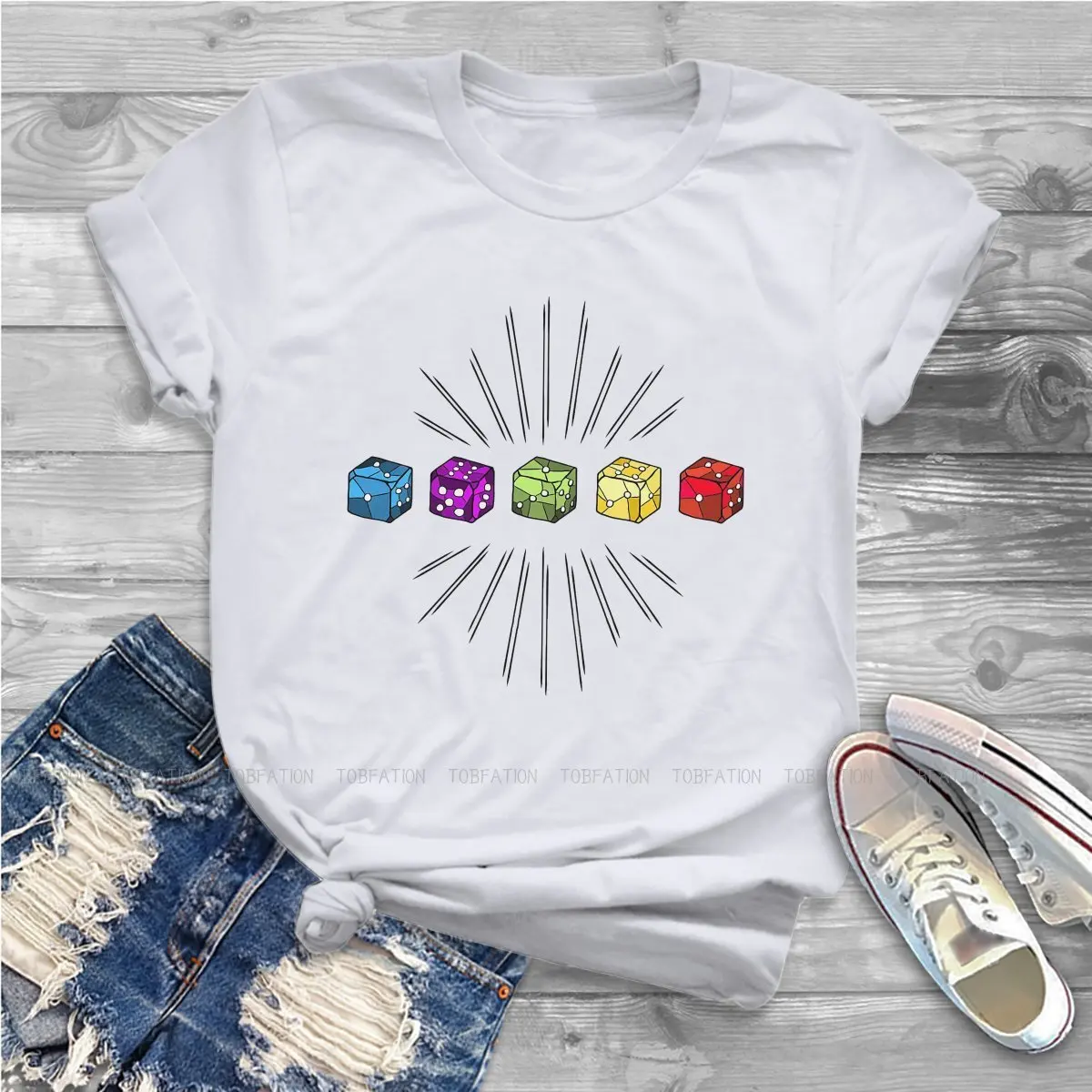 Футболка Sagrada кубик для настольной игры с рисунком из витражного стекла