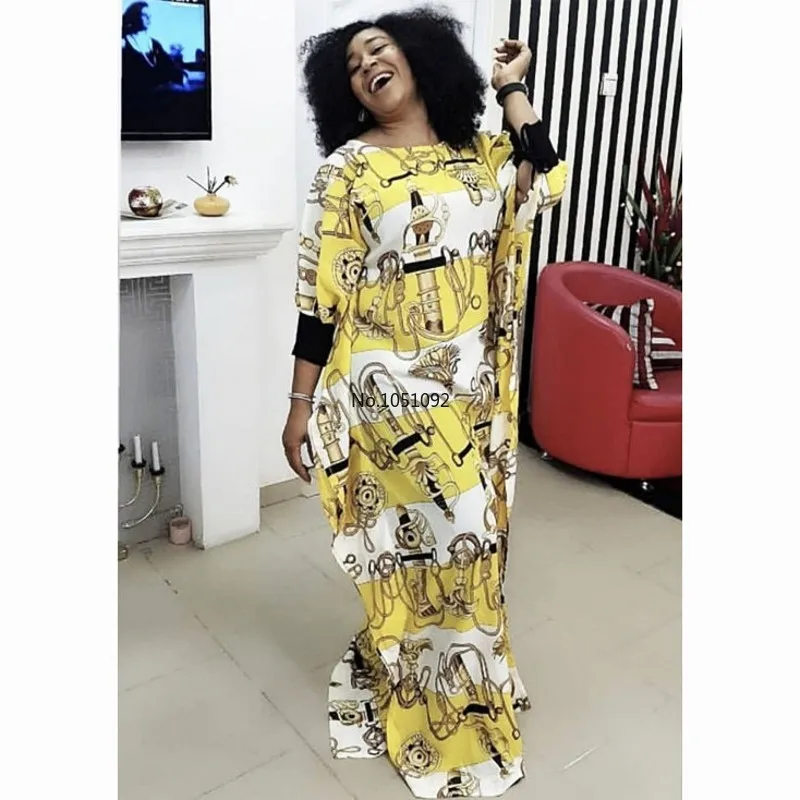 Весна Осень африканские платья для женщин 2020 мода балахон длинное платье