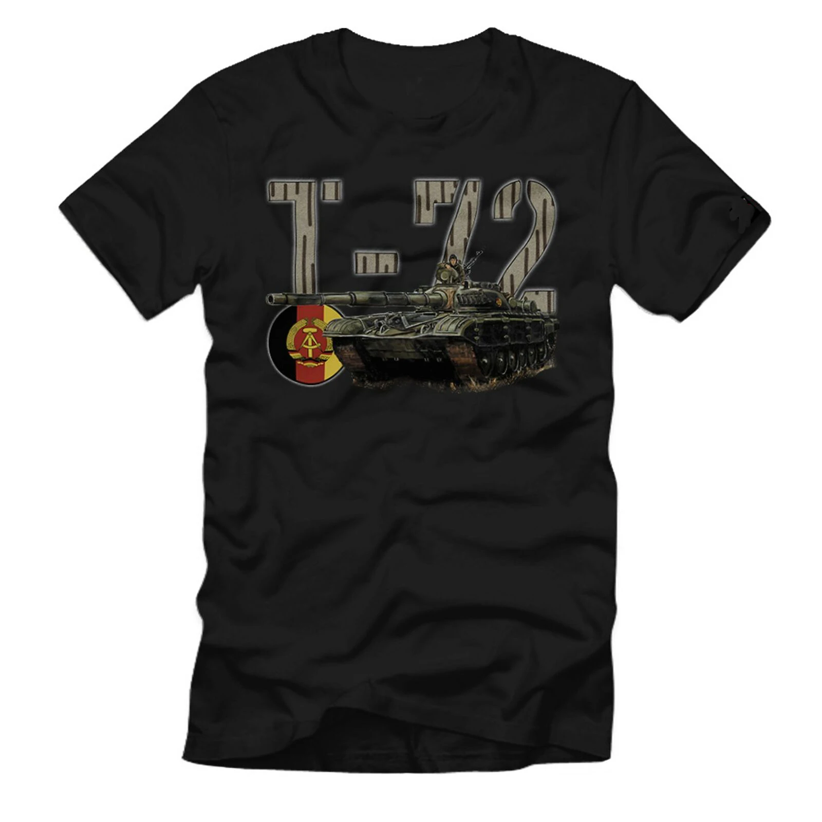 

East Germany People's Army DDR T-72 Tank T-Shirt. Summer Cotton O-Neck Short Sleeve Mens T Shirt New S-3XL